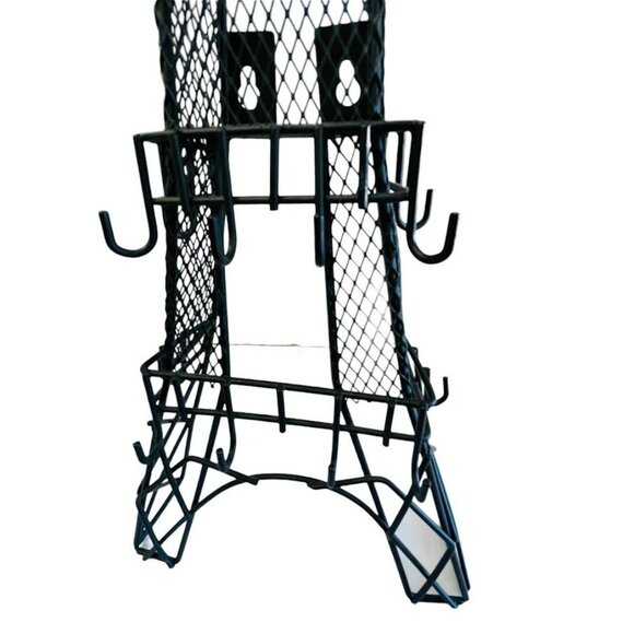 Black Metal Eiffel Tower Jewelry Holder Paris 32 Hooks for Necklace & Bracelets - Picture 2 of 15